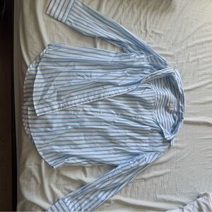 a new day Blue and White Striped Button Down Shirt